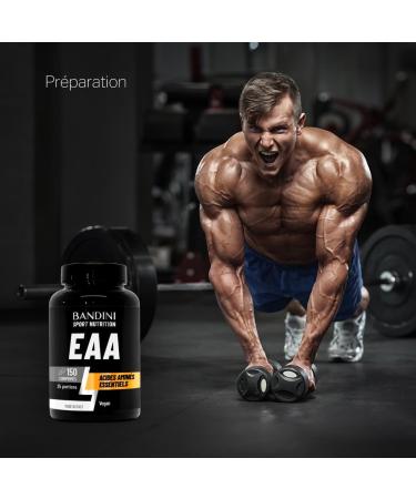 Bandini EAA Essential Amino Acids 150 Comprim s - Apport de 9 Acides Amin s Essentiels (dont BCAA) - Aminos Compl ment alimentaire pour le Sport - Sportifs et Athl tes - Suppl ment Vegan Sans Sucre 150 unit s (neutre) - Buy Online on GoSupps.com