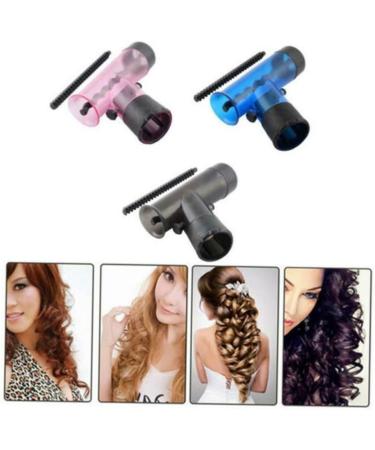 Beatifufu Hair Roller Hair Crimpers Nozzle for Hair Dryer Hair Dryer Curls Styling Connectors Rod Curls Rosy - Buy Online on GoSupps.com