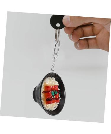 VALICLUD Portable Bag Pendant 2pcs Chain Mini Bag Novelty Present Japanese Simulation Ornament Ring Pendants Noodle Pvc Food Key - Buy Online on GoSupps.com