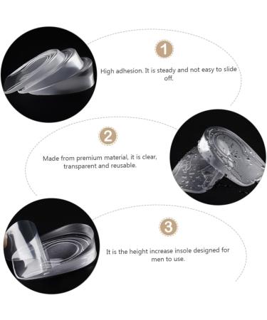 FOMIYES Height Increasing Insoles - 4 Pairs Gel Heel Cushions for Men | Invisible Shoe Lift Inserts for Extra Height - Buy Online on GoSupps.com