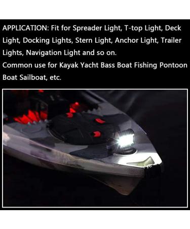 Shangyuan Pontoon Boat Docking Light Set - Marine LED Lights for Kayak, Bass, Jon Fishing Boat - 2pcs 18w 6Led White Lights - Buy Online on GoSupps.com