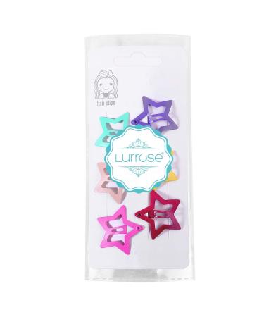 Lurrose 12Pcs Fashion Stars Hair Snap Clips - Cute Metal Barrettes for Girls and Women - Buy Online on GoSupps.com