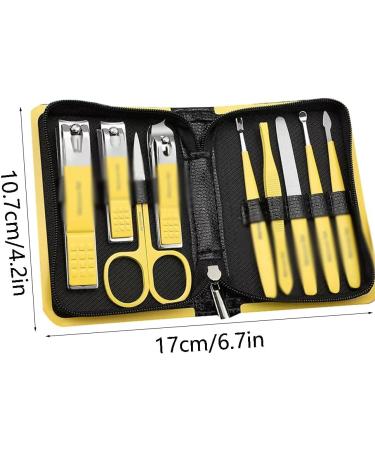Nail Clipper Set Stainless Steel Fingernail and Toenail Clipper Cutters with Nail File Sharp for Men Women Yellow - Buy Online on GoSupps.com
