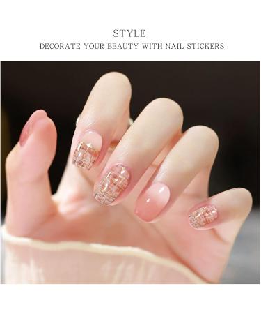 JMEOWIO Gel Nail Stickers French Tip White Light Orange Semi Cured Gel Nail Strips Wraps UV/LED Nail Supplies Nail Art Design Decoration Accessories - Buy Online on GoSupps.com