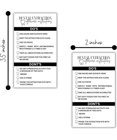 Lashicorn Tooth-Extraction Aftercare Cards - 50 Pack | Pain Relief Dos and Don'ts | 5.1 x 8.9 cm | International Shipping - Buy Online on GoSupps.com