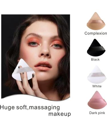 6 pieces of velvet triangle powder puff soft makeup powder puff used to mix and apply loose or compact powder makeup powder puff set makeup powder puff /72 (Color : Black skin) - Buy Online on GoSupps.com