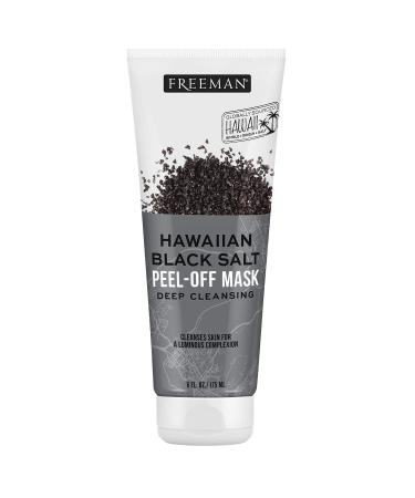 Freeman Hawaiian Black Salt Peel-Off Mask Deep Cleansing for Unisex - 6 oz Mask
