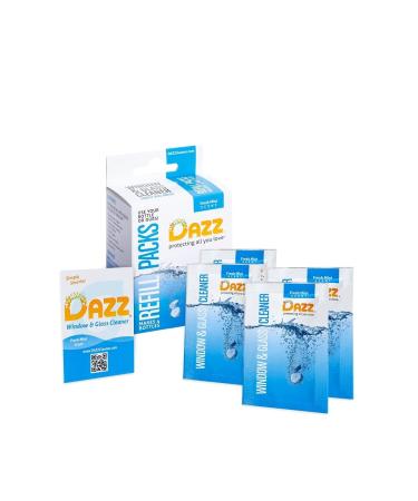 DAZZ Natural Cleaning Tablets - Window & Glass Cleaner Refill Pack - Makes (4) 32oz Bottles - Just Add Water