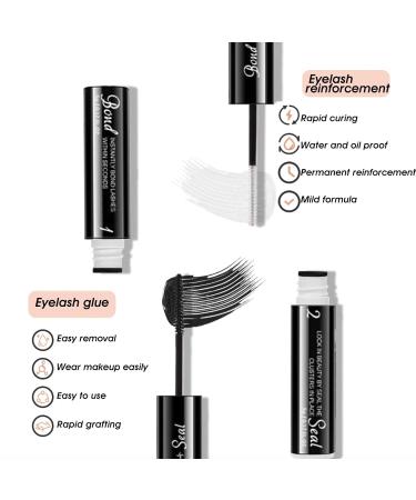 FunnAura 2 in 1 Bond and Seal Lash Glue Waterproof Cluster Lash Glue Strong Hold 72 Hours with a Tweezers - Buy Online on GoSupps.com