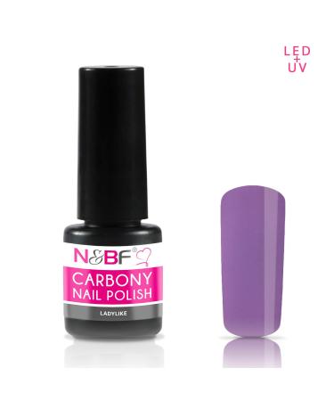 N&BF Carbony UV + LED nail polish Ladylike (purple) |5ml gel nail polish thin viscos |3-in-1 Gellack-without Base & Top Coat |All in one color bracker high -gloss |Kratzfest & Splinterfest
