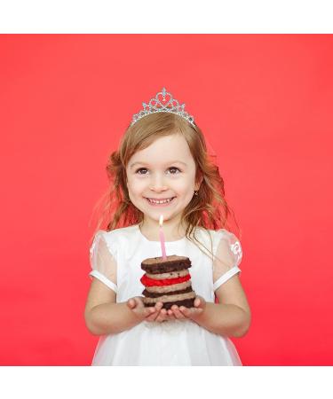 Makone Girls Crystal Tiara Princess Crown Headband - 2 Piece Set for Birthday Party & Wedding - Buy Online on GoSupps.com