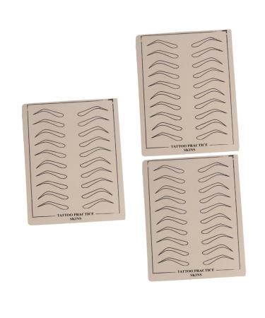 NOLITOY 18 Sheets Practice Skin Vehicle Grab Handles Beauty Eyebrow Microblading 6 Pcsx3pcs As Shownx3pcs