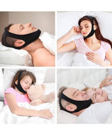 Anti Snoring Chin Strap - Effective Stop Snoring Device for Men and Women - Breathable & Adjustable - Snore Reduction Solution - Better Sleep - Black - Buy Online on GoSupps.com