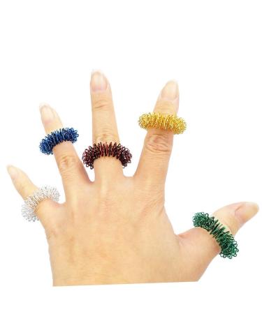 Clispeed 15st finger massage device finger fiddle stress relief toys decompression toy rings toys spiky sensory ring acupressure ring fiddle toy mini