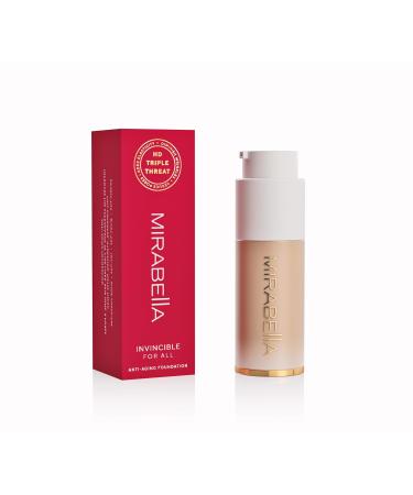 Mirabella Invincible HD Liquid Foundation - Anti-Aging Full Coverage Makeup for All Skin Types (Medium M150) - Moisturizing & Lightweight Foundation for Lasting Beauty - Buy Online on GoSupps.com