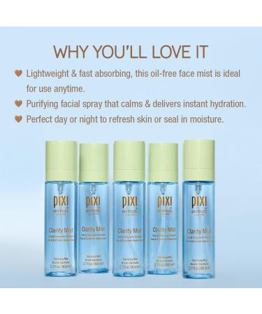 Pixi Beauty Clarity Mist | Cooling and Soothing | 80ml / 2.7 fl oz - Buy Online on GoSupps.com
