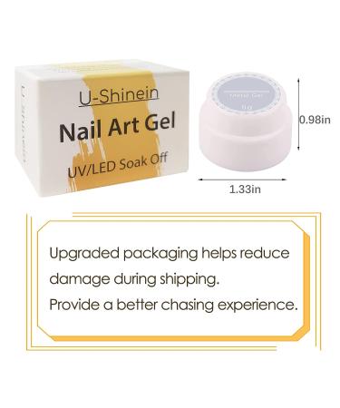 U-Shinein 2 Color Metallic Painting Gel - Golden & Silver Painted Nail Polish | 3D Metal Drawing Gel for DIY Manicure - Soak Off UV/LED Glossy Finish - Buy Online on GoSupps.com