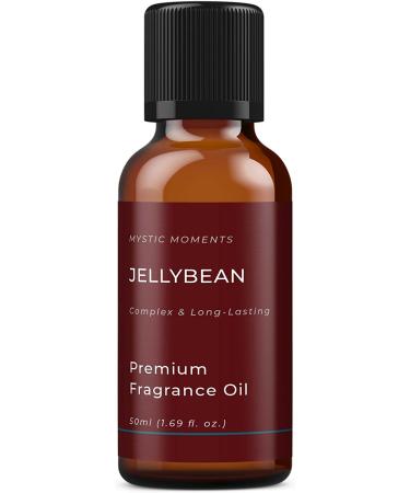 Mystic Moments Jellybean Fragrance Oil 50ml - Ideal for Soaps, Candles, Bath Bombs, Oil Burners, Diffusers, Skin & Hair Care - Buy Online on GoSupps.com