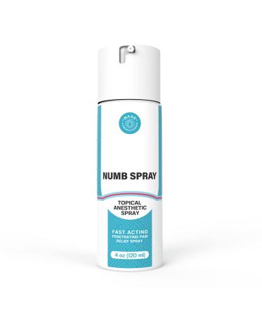 Base Labs Lidocaine Spray | 4 oz | Topical Anesthetic Numbing Spray for Pain Relief with Lidocaine & Menthol | Numbs and Relieves Muscle & Joint Pain, Foot & Heel Pain, Itching, Soreness, Burning
