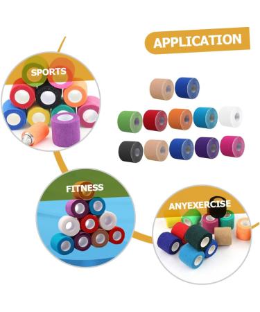 24 Rolls Sports Tape - Kinesiology Tapes for Hand Wrist & Ankle | Athletic Muscle Relief & Cohesive Vet Tapes for Fitness - Buy Online on GoSupps.com