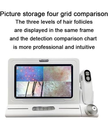 Scalp Detector 11 Inch Skin Diagnostic Hair Analyzer with LCD Display Screen and 50X/200X Lens Skin Diagnostic Scanner System for Home - Buy Online on GoSupps.com