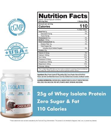 IsolateOne Whey Isolate Protein Powder by NutraOne â 100% Pure Whey Isolate Powder (Gourmet Chocolate - 2 lbs.) - Buy Online on GoSupps.com