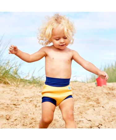 Splash About Happy Nappy Reusable Swim Nappy - Yellow/Navy (3-6 Months) - Buy Online on GoSupps.com