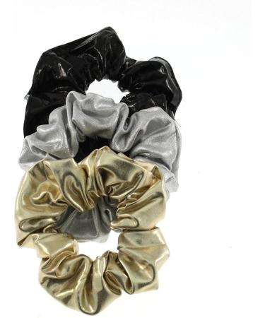 Zac's Alter Ego Set of 3 Hair Scrunchies - 1 Black 1 Silver 1 Gold - Buy Online on GoSupps.com