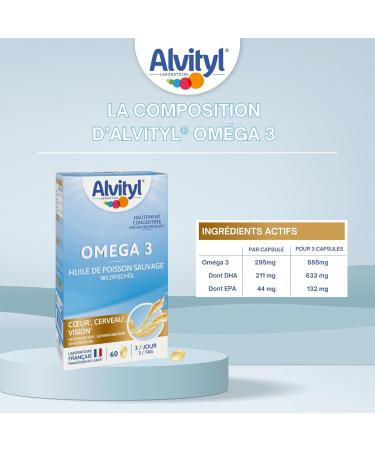 Alvityl Omega 3 Wild Fish Oil Heart Brain Vision 60 Capsules Ages 6 and Above - Buy Online on GoSupps.com