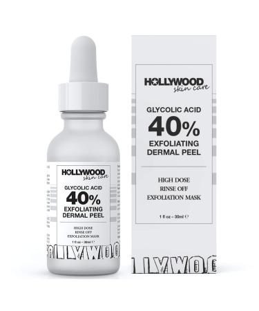Hollywood Skincare Professional Grade Chemical Peel for Face Used for Acne Scars  Keratosis Pilaris Treatment  Wrinkles  Fine Lines - Facial Peel  1 fl oz Glycolic Acid Peel and Lactic Acid AHA Peeling Solution (Glycolic...