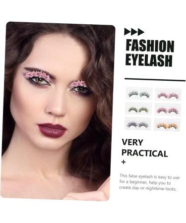 minkissy 6 Pairs Sequin False Eyelashes Sequin Lashes Luminous Glitter Lashes 3d Fake Lashes Glow in The Dark Makeup Lashes with Butterflies European and American Miss Tool Artificial Fiber - Buy Online on GoSupps.com