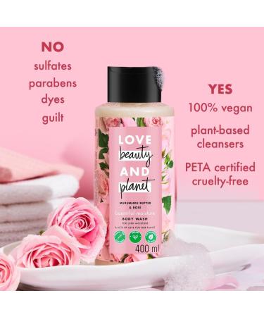 Shop Luv Beauty & Planet Murumuru Butter & Rose Body Wash - 13.5 fl oz Moisturizing Shower Gel for Soft Skin | International Shipping Available - Buy Online on GoSupps.com