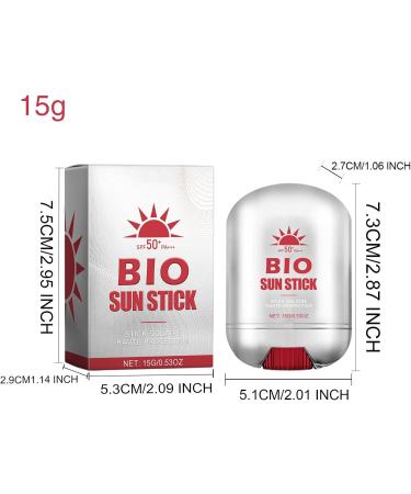 15g Sunscreen Stick | Spf50 Sunscreen Stick | Pa+++ Sunscreen Stick | Water-Resistant Sunscreen Stick Sunscreen Stick for Sensitive Skin for All Skin Types and Portability - Buy Online on GoSupps.com