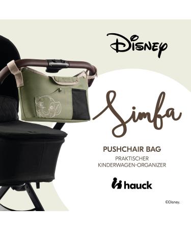 Shop Hauck Large Stroller Organizer Bag - Stylish Baby Diaper Bag with Cup Holder | Easy Access & Fastening (Simba Olive) - Buy Online on GoSupps.com