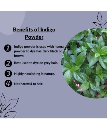Mi Nature Indigo Powder 100% Pure Natural Organically Grown - For Hair (227g/8oz) - Buy Online on GoSupps.com