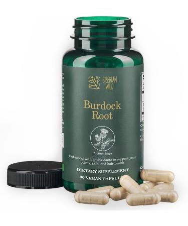 Siberian Wild Burdock Root Supplement 90-Count Vegan Burdock Root Capsules 1200mg Extract for Support Skin and Nails Siberian Botanical Ingredients - Buy Online on GoSupps.com