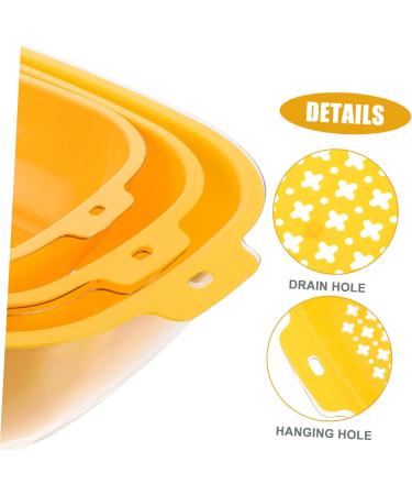ABOOFAN 1 Set Fruit Drain Basket Storage Baskets Kitchen Strainer Bowl Washing Storage Holder Food Basket 32X27CM Orange - Buy Online on GoSupps.com