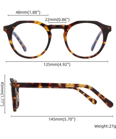ZENOTTIC Blue Light Blocking Glasses - Round Frame Anti Blue Ray Eyeglasses for Gaming & Computer Use | Reduce Eyestrain & UV Glare - Tortoise Design - Buy Online on GoSupps.com