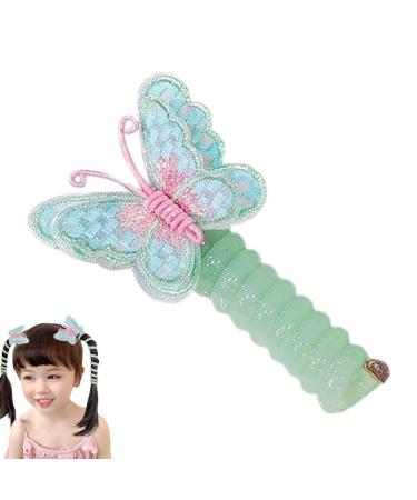 Phone Wire Hair Ties - Ponytaill Hair Tie Ponytaill Holders | Soft Ponytaill Holders Hair Bobbles Hair Ties Elastic Hair Bands Ponytaill Holders hair styling Elastic Hair Bands for Girls Kids Teens Green