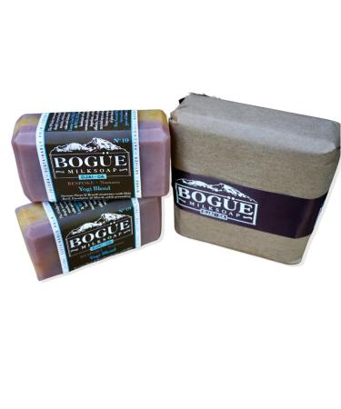 Goat Milk Soap - BOGUE No.19 Namaste Yoga Blend | Essential Oils of Holy Basil Eucalyptus Myrrh Ginger Vetiver & Patchouli | 2 Bars - International Shipping Available - Buy Online on GoSupps.com