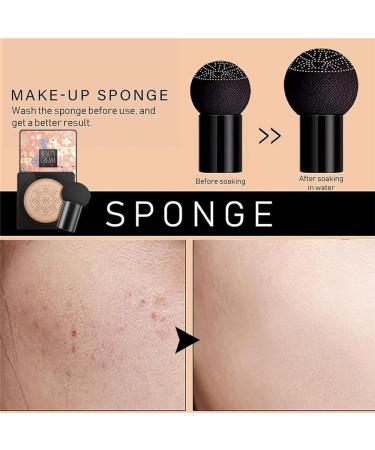 Wonderninelife Beauty Cream Whalegrass Air Cushion Cc Cream Mushroom Head Makeup Brush Mushroom Head Air Cushion Cc Cream Foundation Oil Control (Ivory) - Buy Online on GoSupps.com
