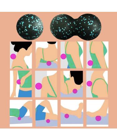 Peanut Massage Ball & Double Lacrosse Ball Roller - 2pcs Body Muscle Massager for Back & Neck Relief | International Shipping - Buy Online on GoSupps.com