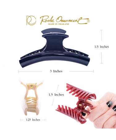 RC ROCHE 6 Pieces Non-Slip Butterfly Hair Clips - Firm Grip Medium Classic Multi-Colored - Perfect for All Hair Types | Shop Internationally! - Buy Online on GoSupps.com