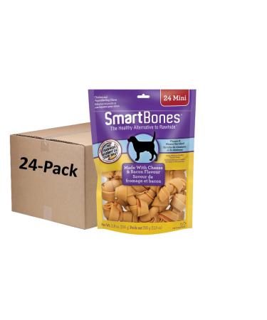 SmartBones Bacon & Cheese Mini Bones 24ct 11.8oz 336g 24 Pack 24 count (Pack of 1) SmartBones Bacon & Cheese Mini Bones 24ct 11.8oz 336g 24 pack