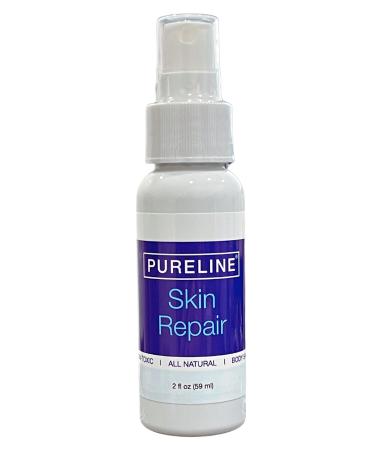 PURELINE Skin Repair  Non-Toxic Wound Healing Skin Care Ointment & Antimicrobial Spray  Used as an Antiseptic for Minor Scrapes Cuts Rashes Burns and Other Skin Blemishes. (2oz Bottle)