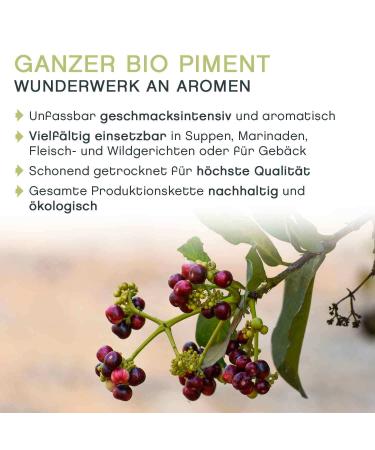 Organic Piment Whole - Premium Quality Carnival Pepper | 100g Vegan Hand-Made Piment Grains | Highly Aromatic | Pfefferdieb  - Buy Online on GoSupps.com