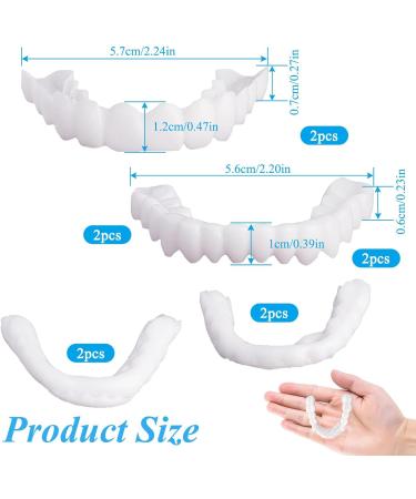 Flipped Warm Cosmetic Veneers - Temporary Upper & Lower Snap-On Prostheses for Bad Teeth - Buy Online on GoSupps.com