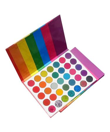 Makeup Palettes 35 Colors Eye Shadow Palette - Matte and Shimmers Makeup Palette Blendable Waterproof Eye Shadow No Flaking Little Fall