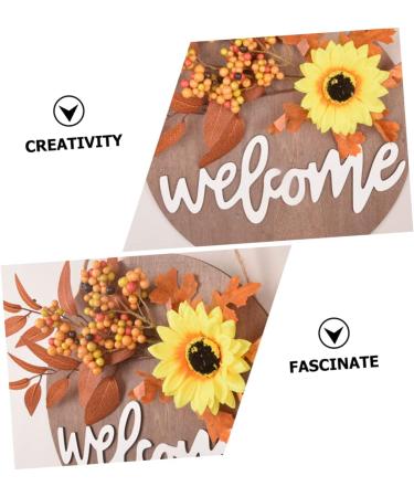 Zerodeko 4pcs Sunflower Welcome Sign Indoor Wooden Pendant Outdoor Porch Decor Home Decoration Sunflower Wreaths Welcome Sign Harvest Festival Wooden Pendant Fall Plastic Welcome Card Berry - Buy Online on GoSupps.com