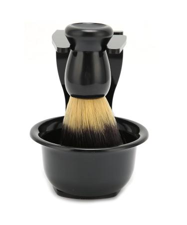 Premium 3-in-1 Men's Shaving Set | Brush Bowl Stand & Soft Beard Cleaner | Perfect Safety Shaving Kit - International Shipping Available - Buy Online on GoSupps.com